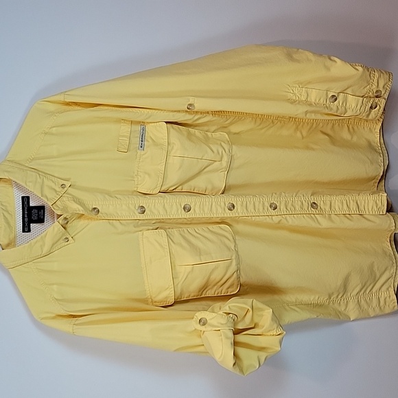 Exofficio Yellow Button Down‎ Shirt Men Size Large - Picture 7 of 12